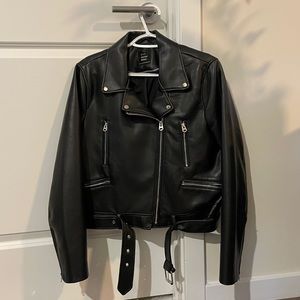 ZARA Faux Moto Leather Jacket